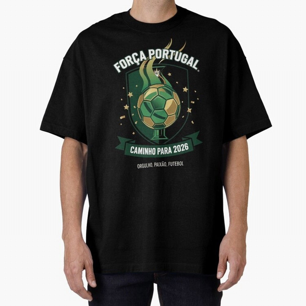 Portugal World Cup 2026 Fan Art Oversized T-Shirt Join the Countdown to FIFA World Cup 2026 USA Canada Mexico with Cristiano Ronaldo, Haaland and CR7, Brazil Energy, Game Day Rituals, Football Legends, Country Pride and the Road to the Final; Ideal