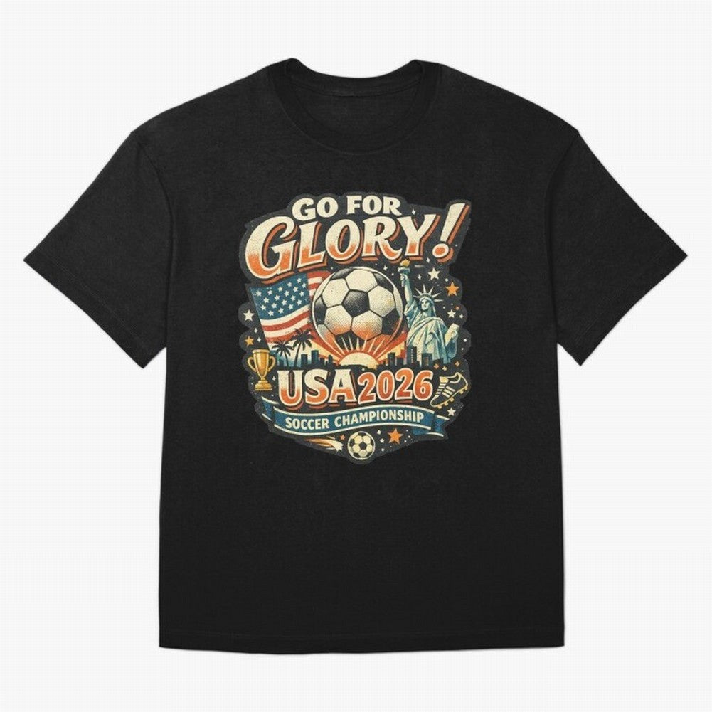 Soccer USA Oversized T-Shirt Show Fan Pride Across the FIFA World Cup 2026 Journey through Cristiano Ronaldo, Haaland and CR7 Highlights, Portugal, Spain and Germany Pride, Tournament Hype, Historic Matchups, Family Viewing Parties and Global