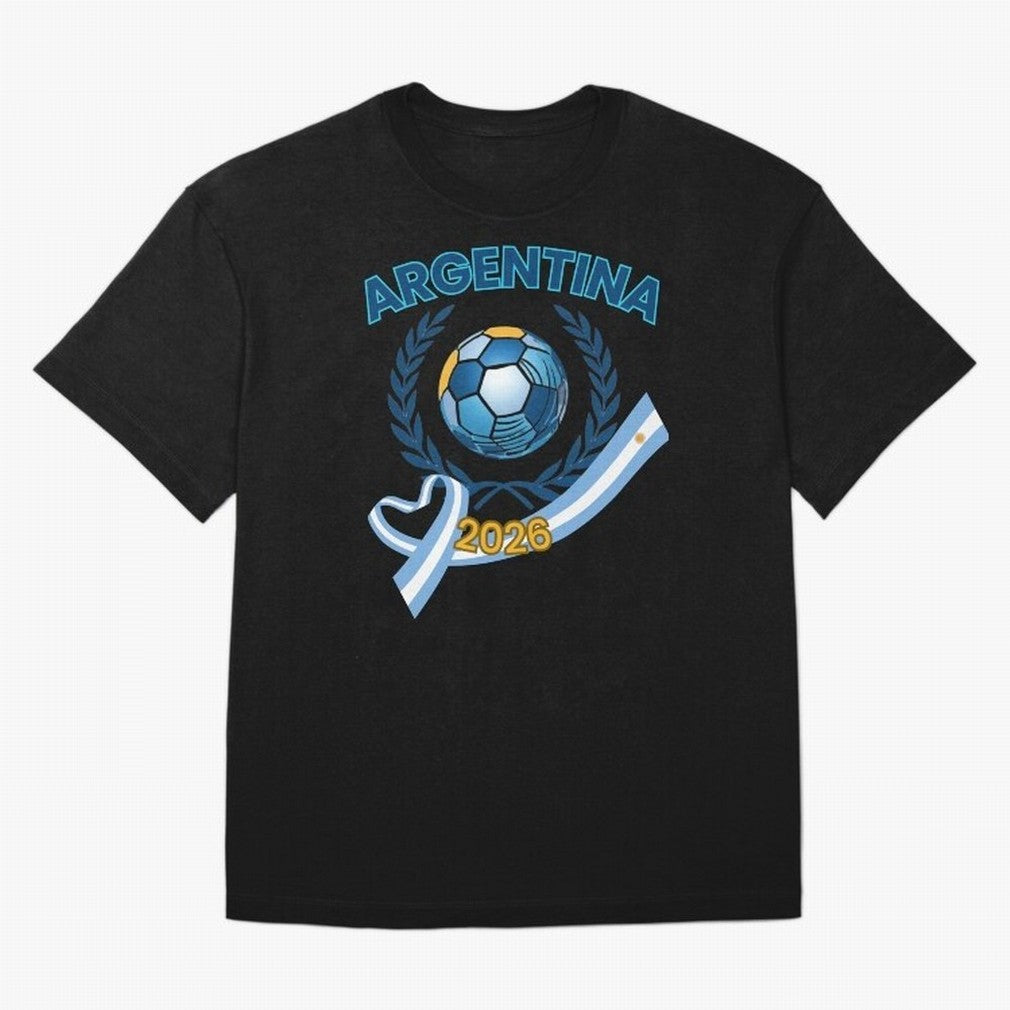 Argentina 2026 Oversized T-Shirt Turn Up for Global Football Passion for FIFA World Cup 2026 USA Canada Mexico, Featuring Messi, Neymar and Mbappe, Spain and Netherlands, Goal Celebration Energy, Supporter Heritage, Football Icons and Worldwide