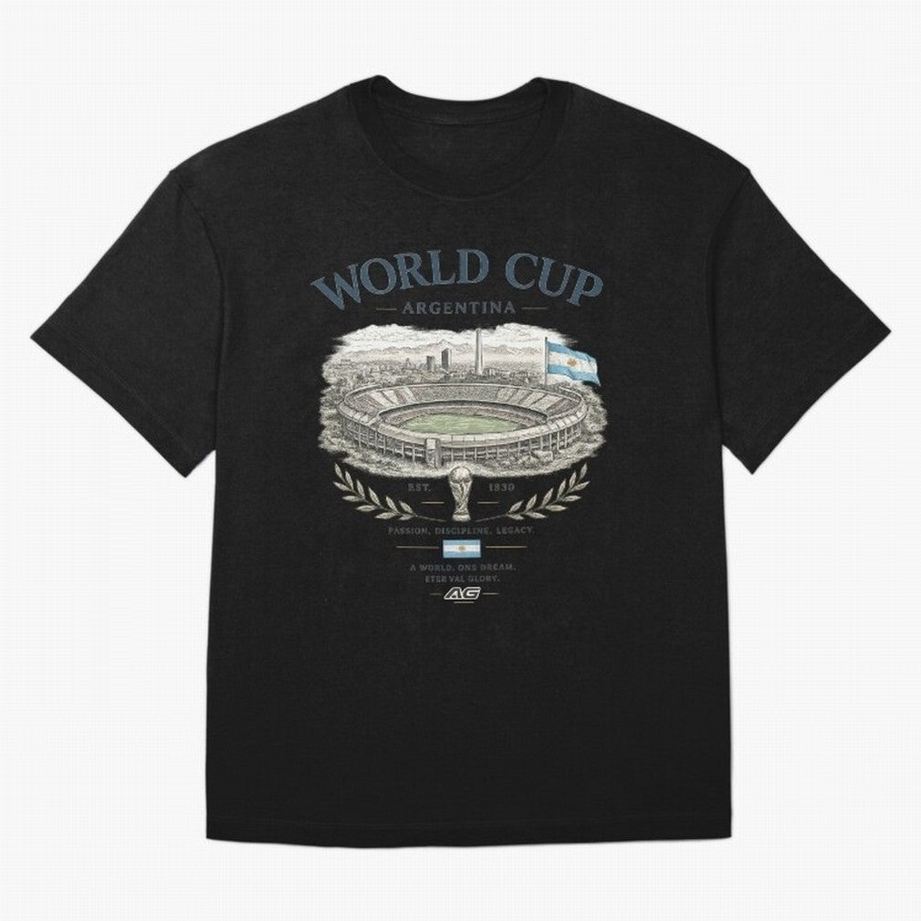 Argentina World Cup Vintage Streetwear Oversized T-Shirt Honor FIFA World Cup 2026 USA Canada Mexico Driven by Neymar, Portugal Energy, Goal Celebration Energy, Supporter Heritage, Football Icons and Worldwide Tournament Joy; Ideal for Football