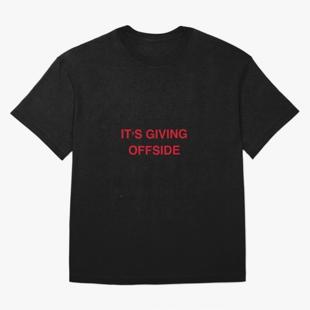 It¡¯s giving offside Oversized T-Shirt Bring Trophy Dreams to FIFA World Cup 2026 Inspired by Cristiano Ronaldo, Haaland and CR7, Spain Energy, Worldwide Fan Energy, Dramatic Goals, Stadium Lights and Championship Celebrations; Made for Die Hard