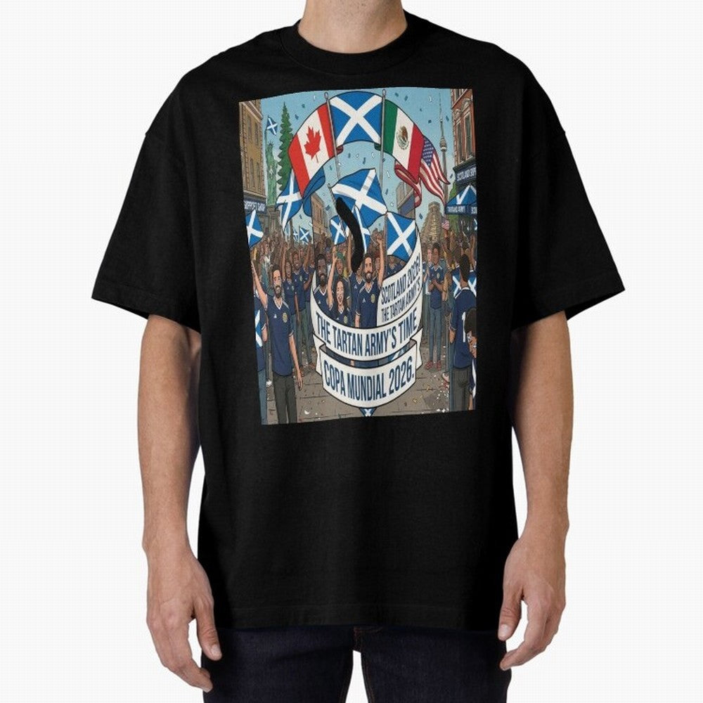 Scotland World Cup 2026 Oversized T-Shirt Carry National Pride through the FIFA World Cup 2026 USA Canada Mexico Journey through Mbappe Highlights, Argentina Pride, Global Supporter Spirit, Legendary Goals, National Colors and Tournament