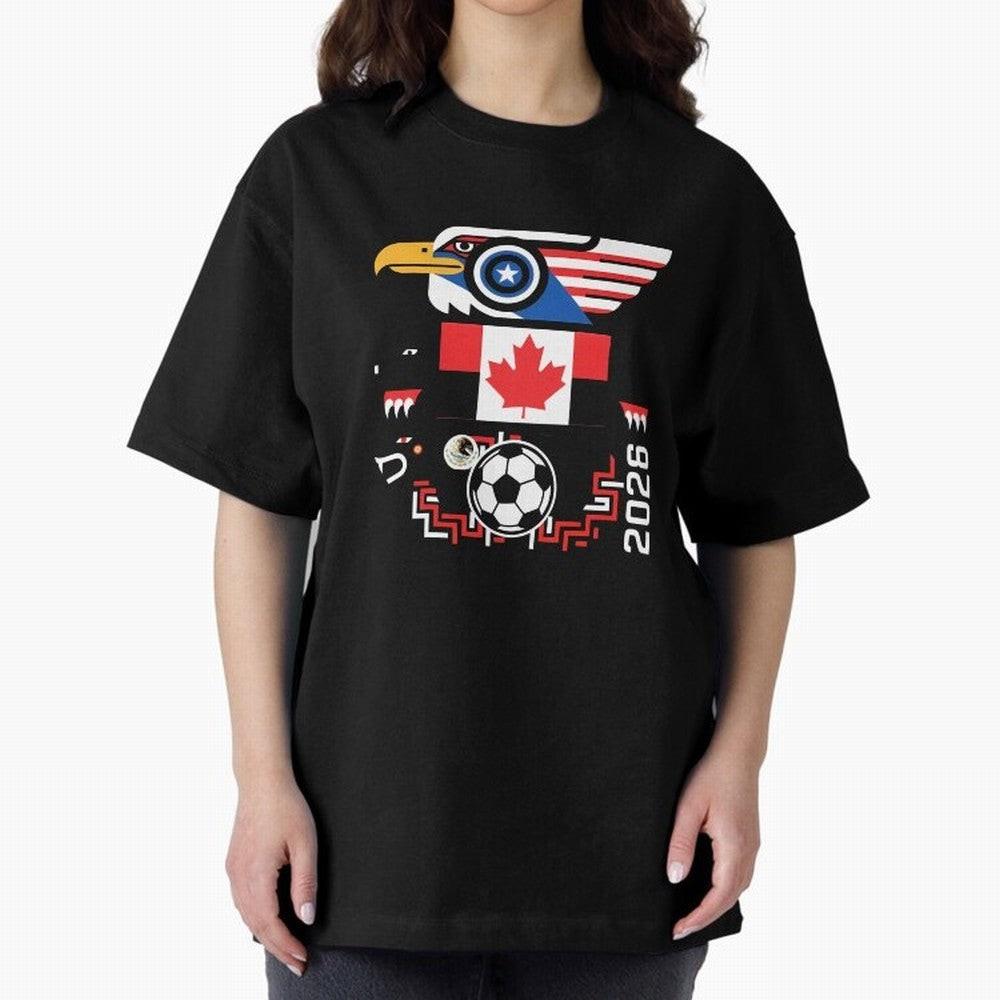 North America Spirit Cup 2026 T-Shirt_82734510 Oversized T-Shirt Carry National Pride through FIFA World Cup 2026 USA Canada Mexico Driven by Cristiano Ronaldo, Haaland and CR7, Spain and Netherlands Energy, Retro Football Energy, Iconic Rivalries,