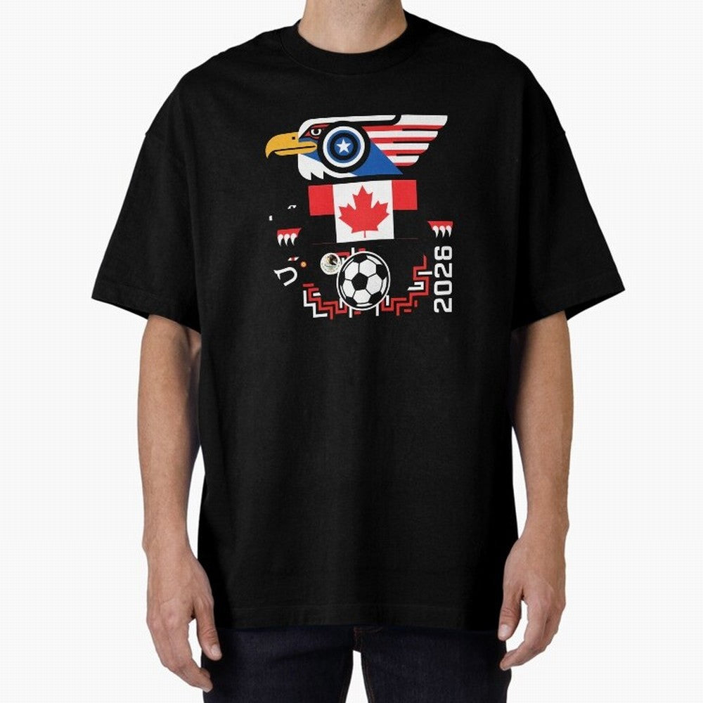 North America Spirit Cup 2026 T-Shirt_82734510 Oversized T-Shirt Carry National Pride through FIFA World Cup 2026 USA Canada Mexico Driven by Cristiano Ronaldo, Haaland and CR7, Spain and Netherlands Energy, Retro Football Energy, Iconic Rivalries,