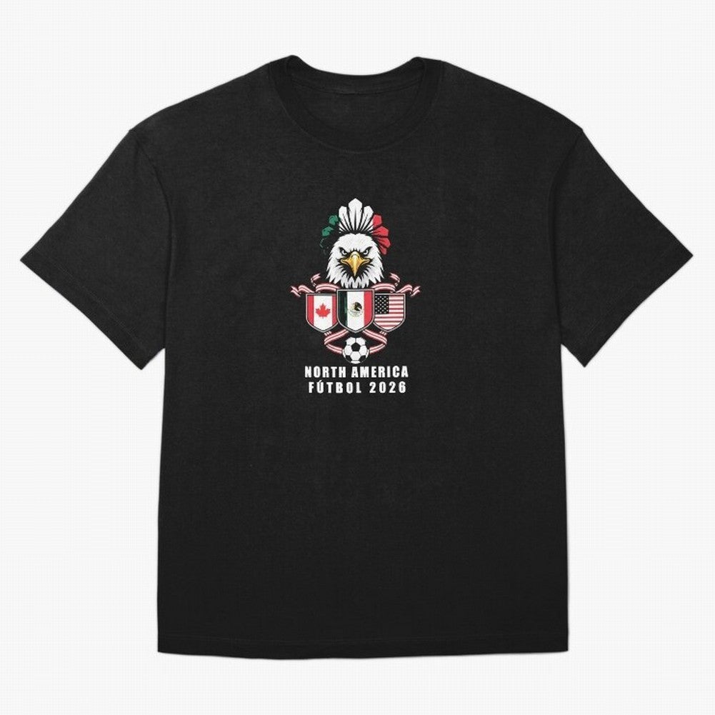 North America Football Spirit 2026 T-Shirt_82768088 Oversized T-Shirt Step into FIFA World Cup 2026 Group Stage Driven by Messi, Neymar and Mbappe, England, France and Netherlands Energy, Football Festival Excitement, Trophy Ambitions, Country