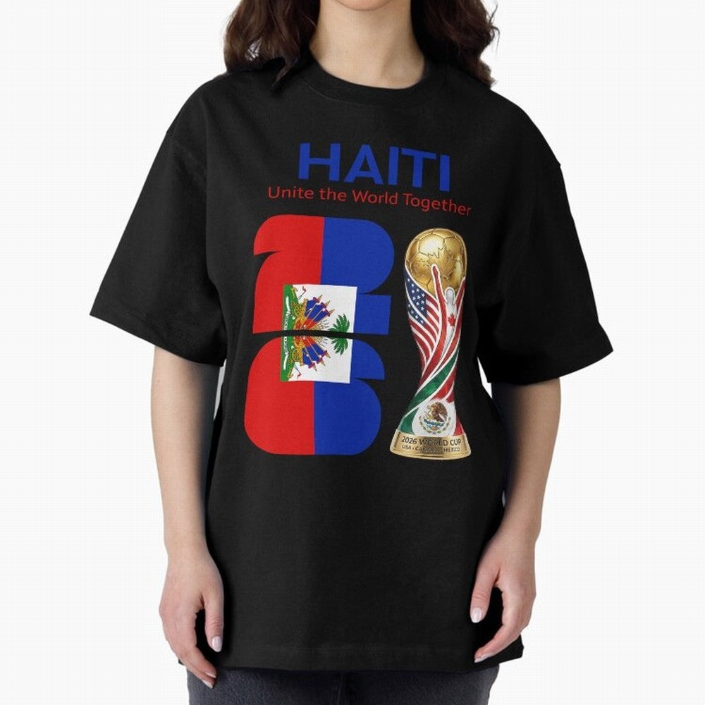 World Cup 2026, IMG 024, HAITI 014 Oversized T-Shirt Relive the Noise and Pride of FIFA World Cup 2026 USA Canada Mexico for Fans of Messi, CR7 and Mbappe and Argentina and Brazil, Bringing Football Festival Excitement, Trophy Ambitions, Country