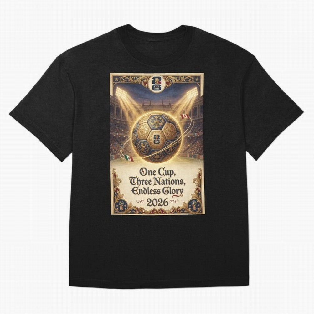 FIFA World Cup 2026 Poster Oversized T-Shirt Capture FIFA World Cup 2026 for Fans of Neymar and Argentina and Brazil, Bringing Worldwide Fan Energy, Dramatic Goals, Stadium Lights and Championship Celebrations; Perfect for Supporters Who Want Bold