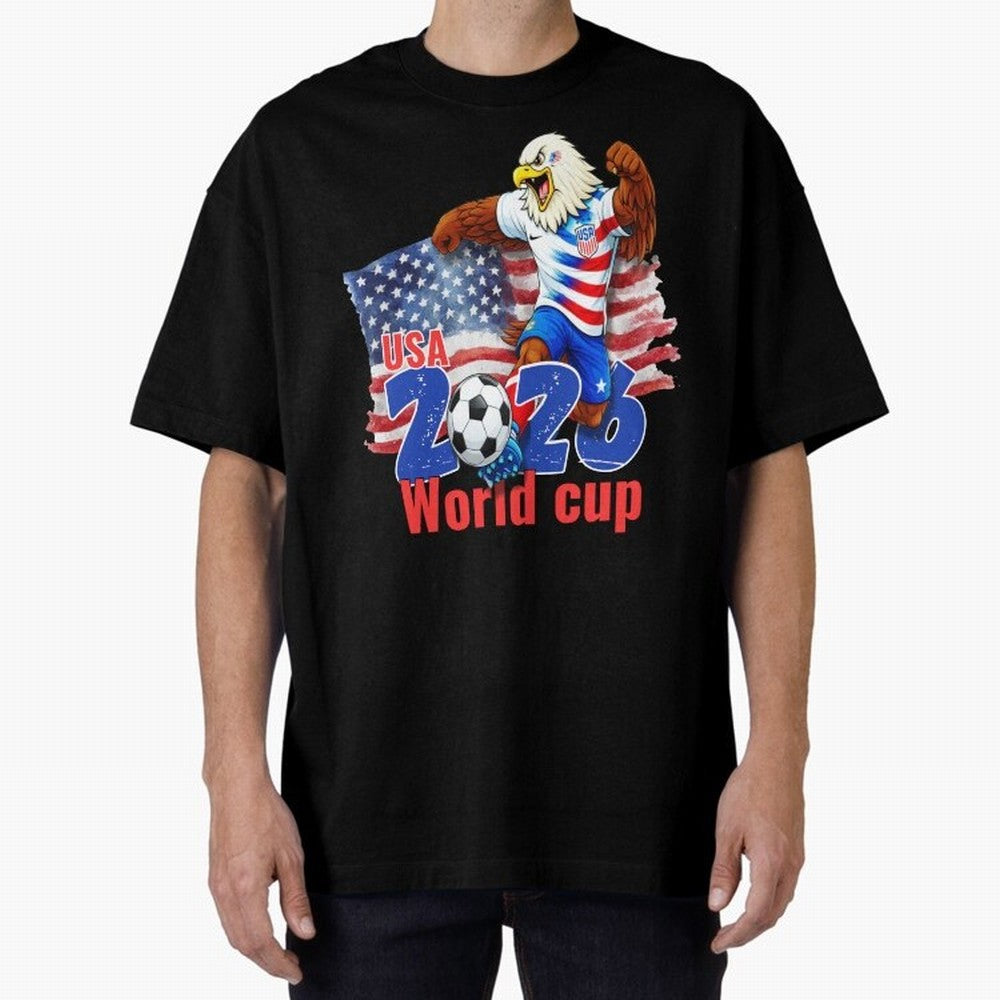 USA 2026 WORLD CUP Oversized T-Shirt Make Your Look Match Match Day Hype around FIFA World Cup 2026 Group Stage, Cristiano Ronaldo, Brazil, Supporter Pride, Iconic Celebrations, Legendary Names and Global Match Day Energy; Perfect for People Who