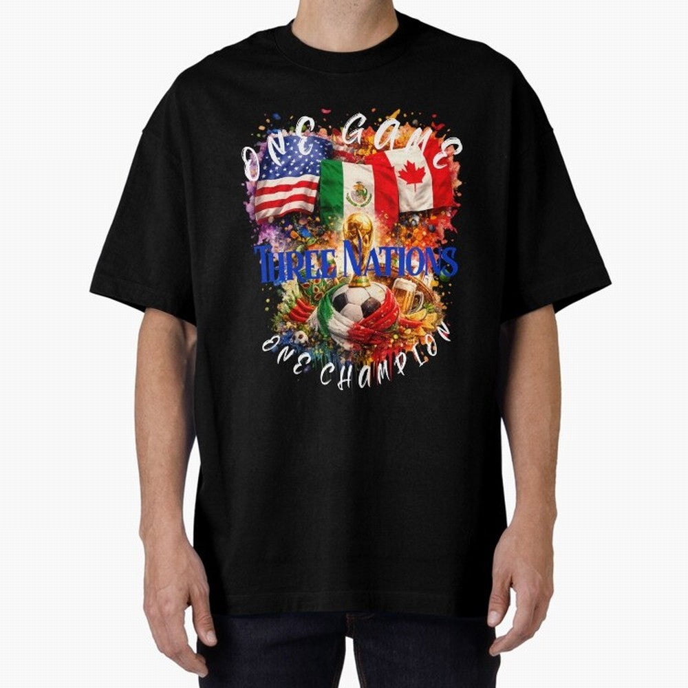 2026 World Cup Oversized T-Shirt Celebrate Classic Football Spirit in Global Football Passion for FIFA World Cup 2026, Inspired by Messi, CR7 and Mbappe, Brazil, Portugal and Argentina, Stadium Chants, National Pride, Trophy Dreams and