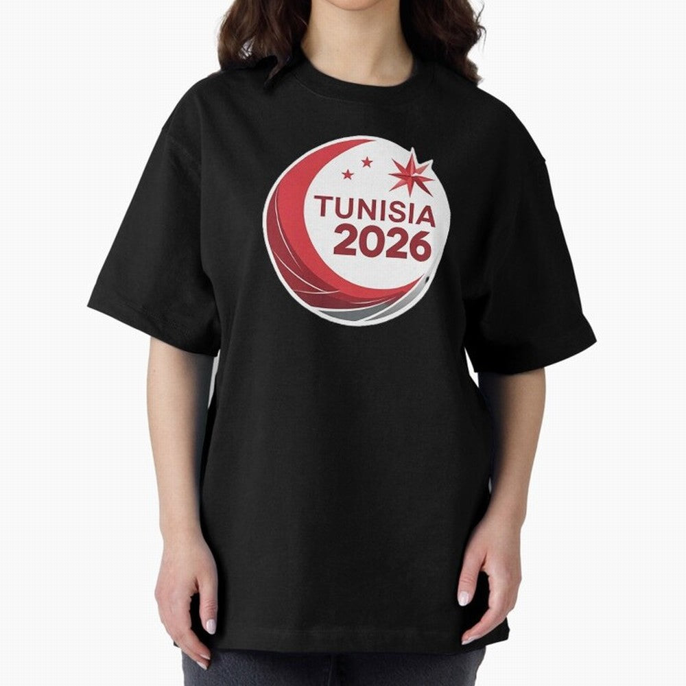 Tunisia 2026 Oversized T-Shirt Join Supporters Worldwide for Global Football Passion for FIFA World Cup 2026 Group Stage, Celebrating CR7, Argentina, Fan Favorite Moments, National Team Passion, Big Match Drama and Soccer History; Made for Die Hard