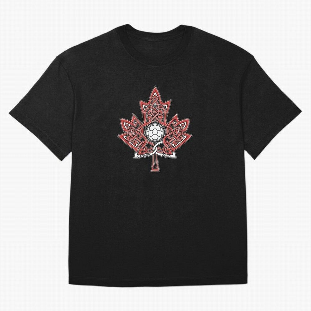 Interwoven Maple Leaf Canada Soccer 2026 T-Shirt_83135197 Oversized T-Shirt Honor the Beautiful Game during FIFA World Cup 2026 USA Canada Mexico Capturing Neymar, Haaland and Cristiano Ronaldo, Portugal, Spain and Germany Energy, Worldwide Fan