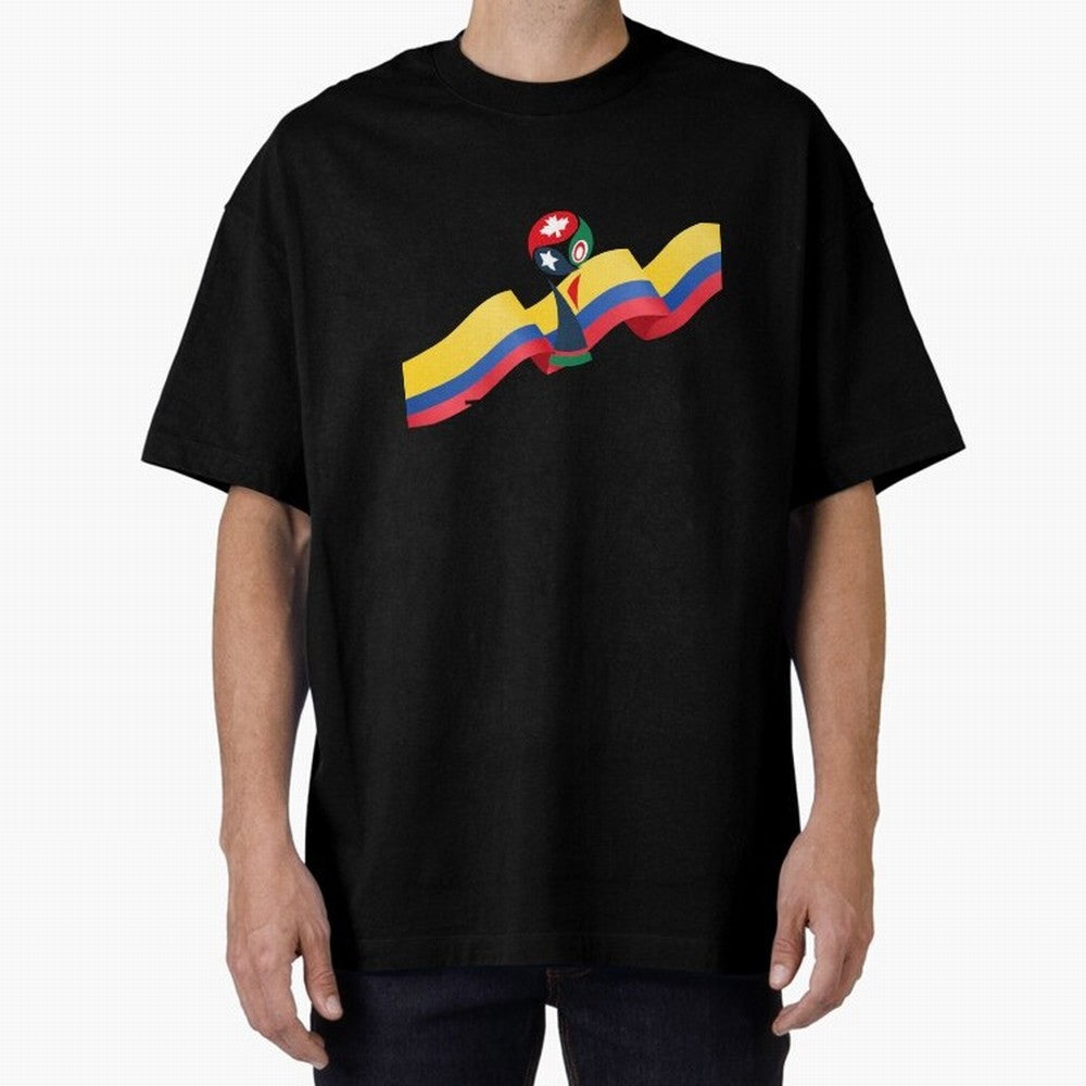 World Cup 2026 Team Colombia Oversized T-Shirt Fuel Your Fan Pride for Global Football Passion for FIFA World Cup 2026 Group Stage, Centered on Messi, Neymar and Mbappe, Germany, Stadium Memories, Football Loyalty, International Chants and
