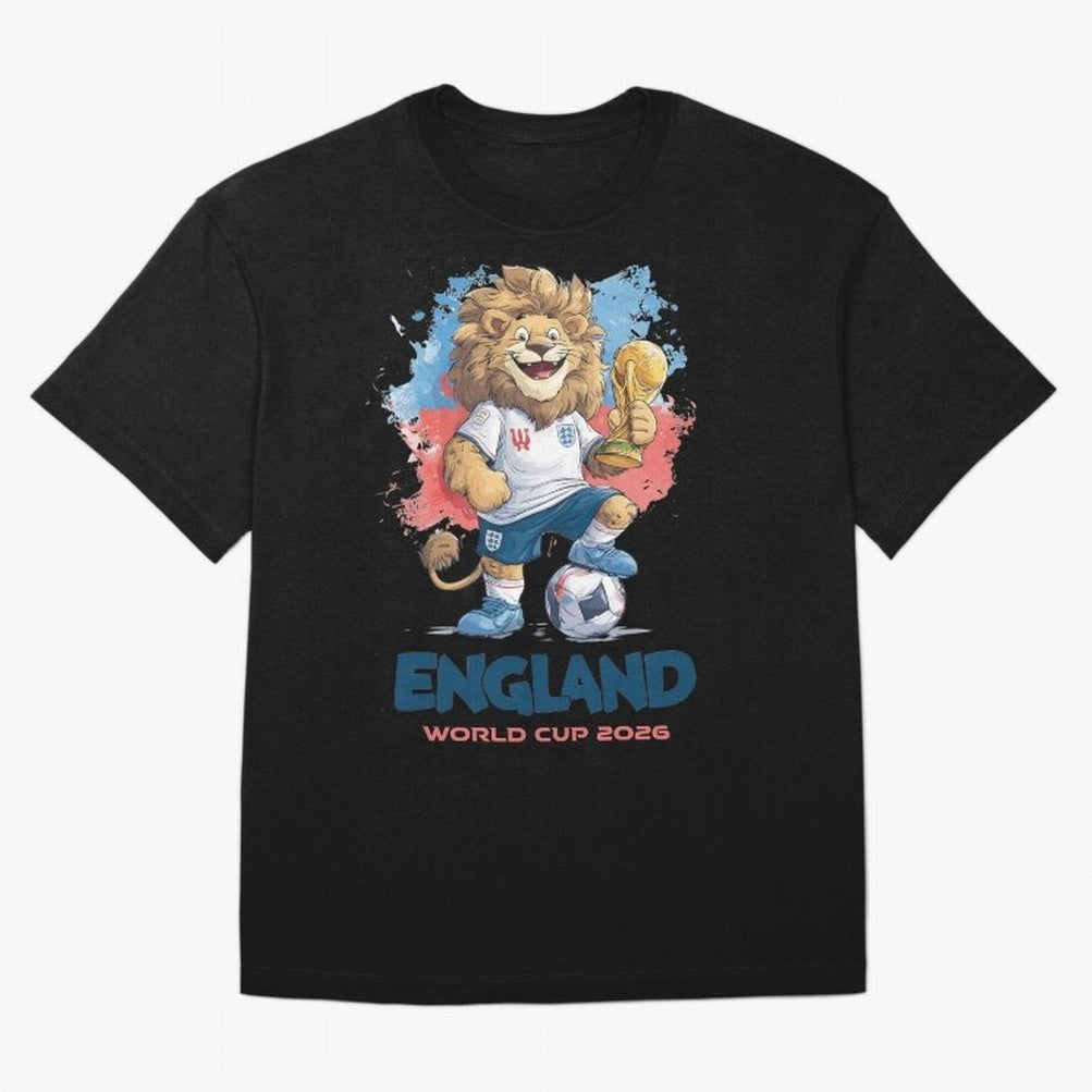 England - World Cup 2026 Oversized T-Shirt Keep Football History Alive during Match Day Hype around FIFA World Cup 2026, Messi, CR7 and Mbappe, France and Portugal, Match Day Excitement, Supporter Culture, Golden Goals and Global Football Passion;