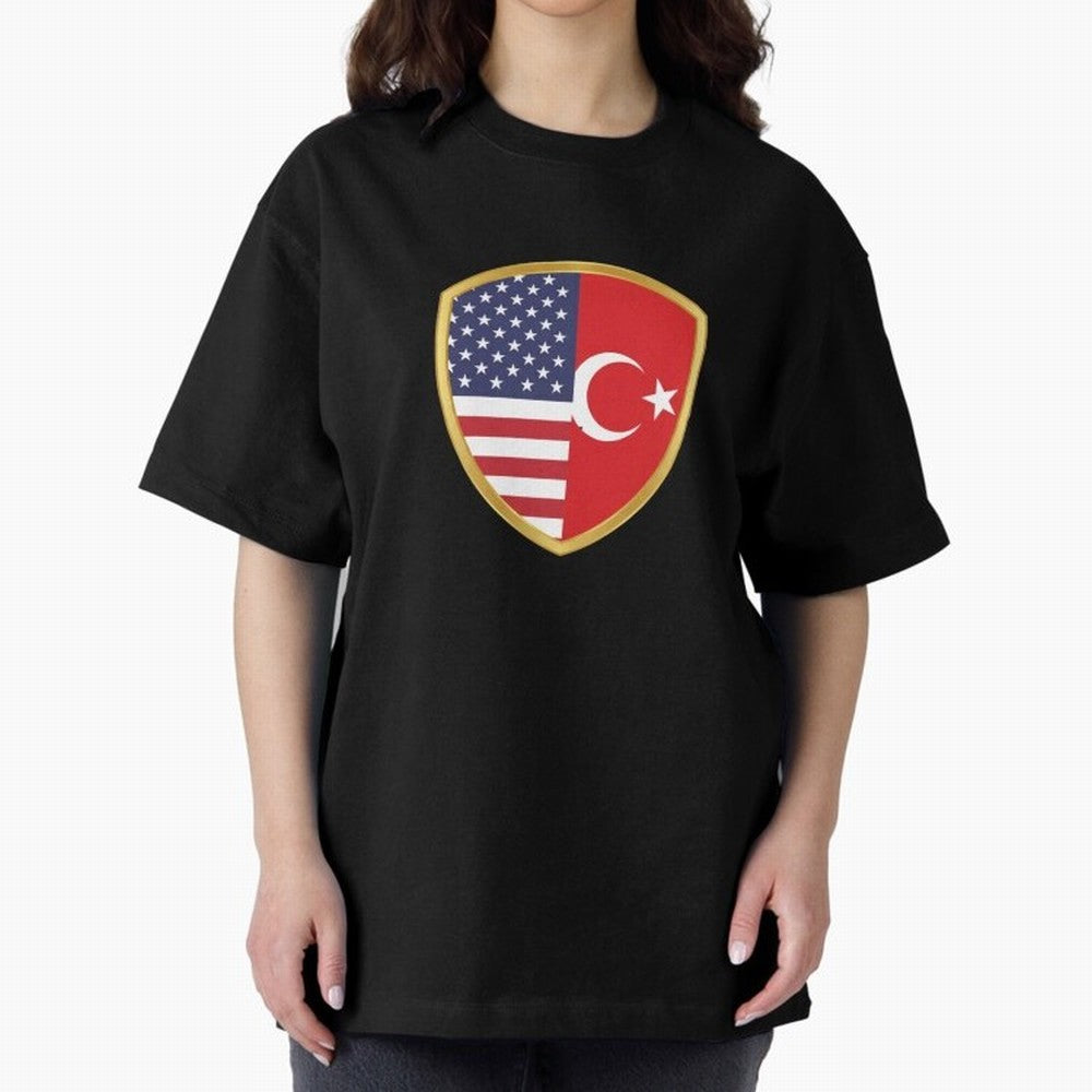 FIFA World Cup -USA v Turkiye Oversized T-Shirt Show Fan Pride Across FIFA World Cup 2026 for Fans of Haaland and Mbappe and England and Germany, Bringing Worldwide Fan Energy, Dramatic Goals, Stadium Lights and Championship Celebrations; Perfect