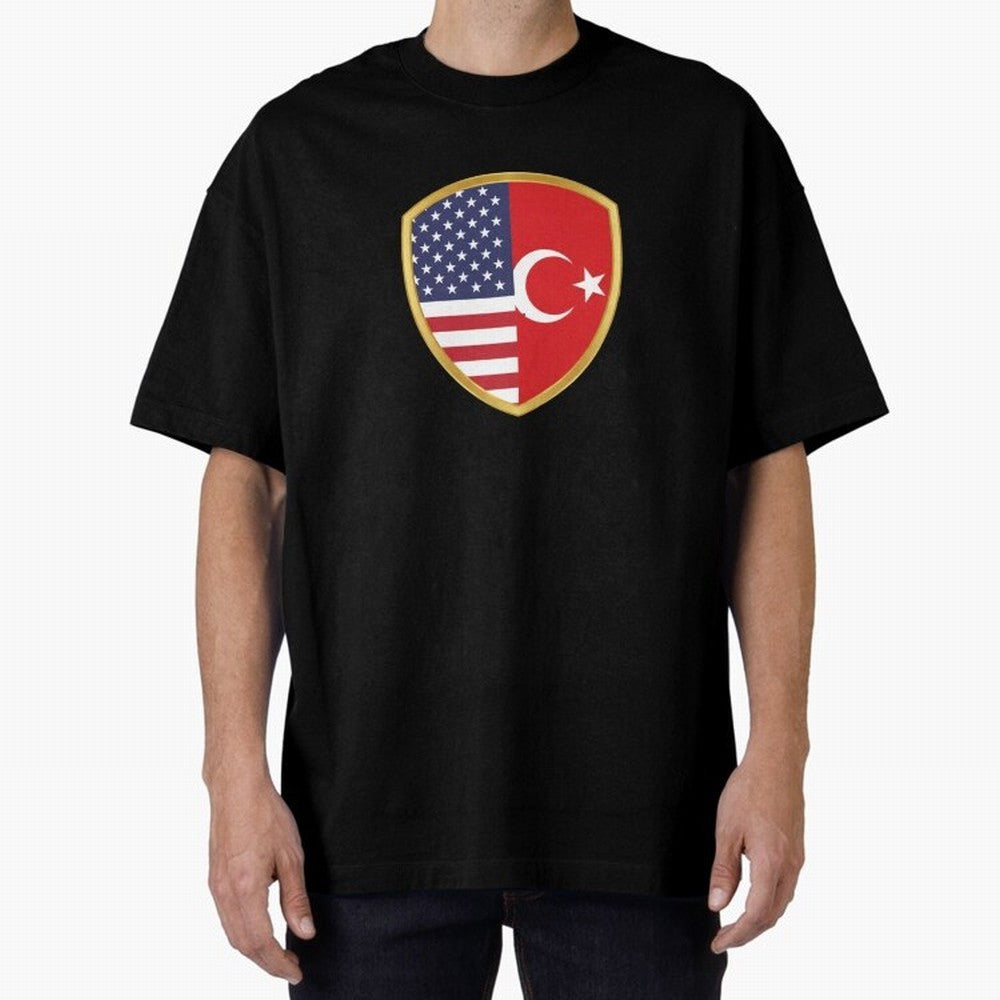 FIFA World Cup -USA v Turkiye Oversized T-Shirt Show Fan Pride Across FIFA World Cup 2026 for Fans of Haaland and Mbappe and England and Germany, Bringing Worldwide Fan Energy, Dramatic Goals, Stadium Lights and Championship Celebrations; Perfect