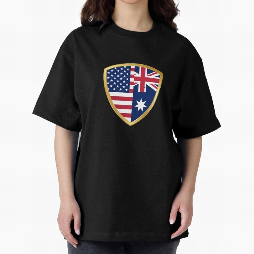 FIFA World Cup - USA v Australia Oversized T-Shirt Stand Out with Spirit from FIFA World Cup 2026 USA Canada Mexico Spirit, Inspired by Argentina, Neymar, Championship Spirit, Famous Goals, Roaring Crowds and International Football Unity; Perfect