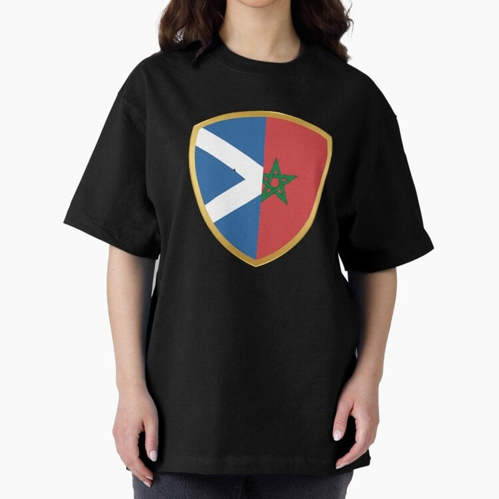 FIFA World Cup -Scotland v Morocco Oversized T-Shirt Carry the Dream of FIFA World Cup 2026 USA Canada Mexico for Fans of Cristiano Ronaldo, Haaland and CR7 and Argentina and Brazil, Bringing Retro Football Energy, Iconic Rivalries, Trophy Chase