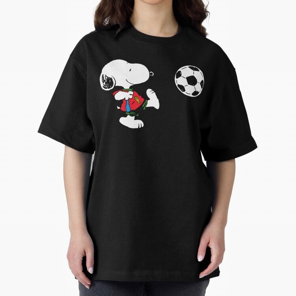 SNOOPY Football - FIFA World Cup 2026 Oversized T-Shirt Bring Legendary Rivalry Energy to FIFA World Cup 2026 Group Stage Spirit, Connected to Portugal, Messi and Cristiano Ronaldo, Match Day Excitement, Supporter Culture, Golden Goals and Global