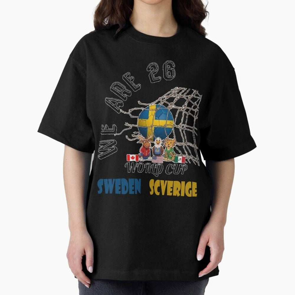 World cup 26 - Sweden Oversized T-Shirt Make Game Day About FIFA World Cup 2026 Group Stage Spirit, Made for France, Messi, Game Day Rituals, Football Legends, Country Pride and the Road to the Final; Perfect for People Who Love Argentina, Brazil,