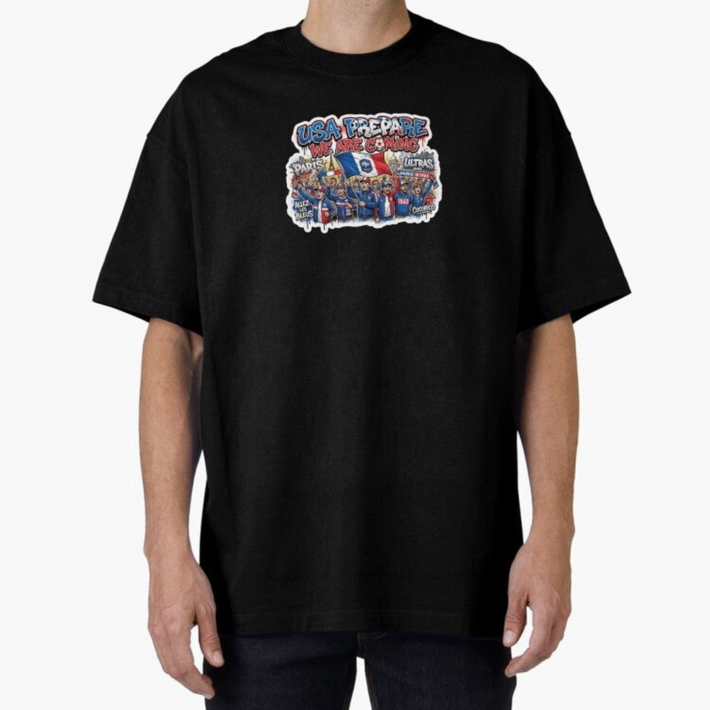 France Soccer Fans 2026 Sticker We Are Coming Oversized T-Shirt Back Your Heroes with the FIFA World Cup 2026 Group Stage Journey through Cristiano Ronaldo Highlights, France and Portugal Pride, Fan Favorite Moments, National Team Passion, Big