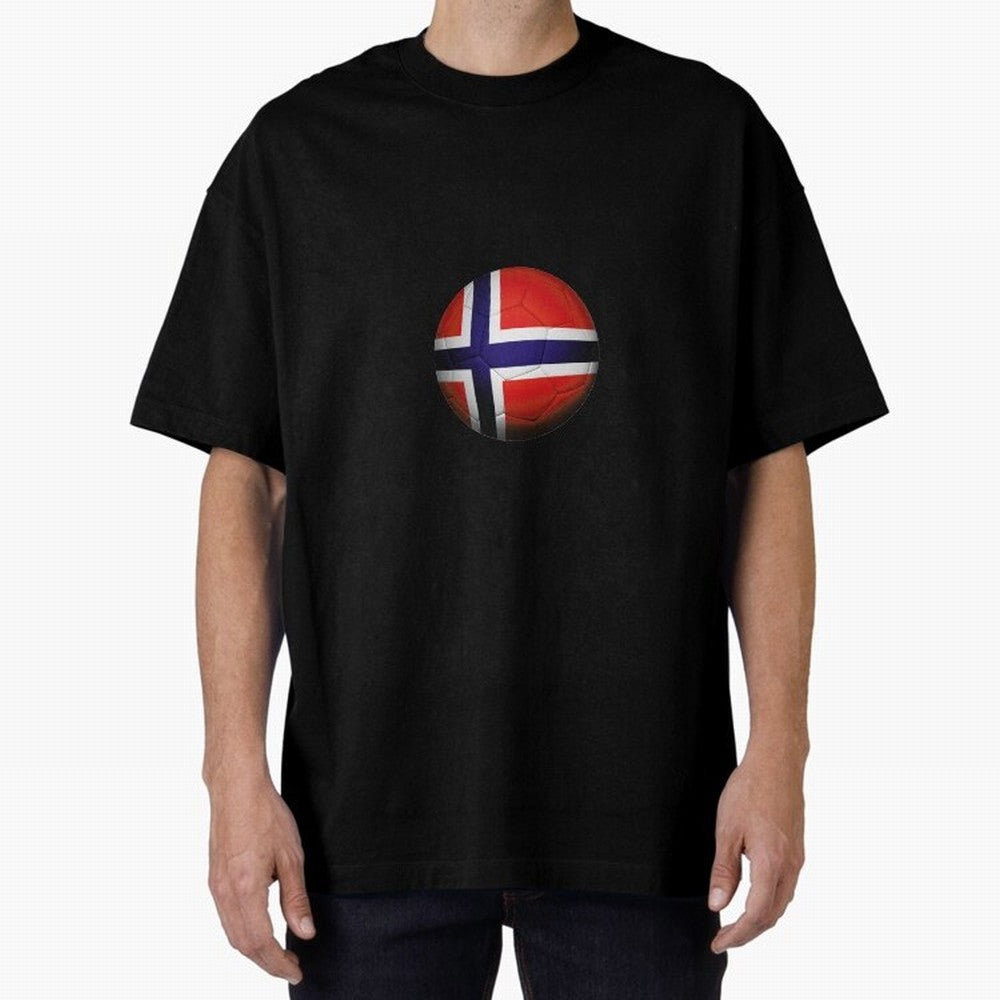 Norway Football Oversized T-Shirt Represent Football Lovers during FIFA World Cup 2026 Group Stage Made for Mbappe and Neymar, Germany Energy, Classic Soccer Heritage, Championship Pressure, Fan Loyalty and International Pride; Great for Supporters
