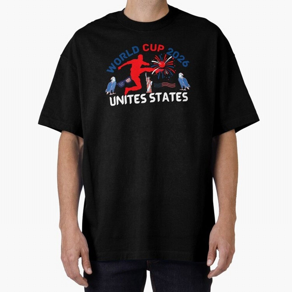 World cup 2026 unisex T-shirt World cup soccer North America 2026 Soccer World cup 26 USA Oversized T-Shirt Bring Stadium Energy to FIFA World Cup 2026 USA Canada Mexico Featuring Messi and Cristiano Ronaldo, Portugal Energy, Global Supporter