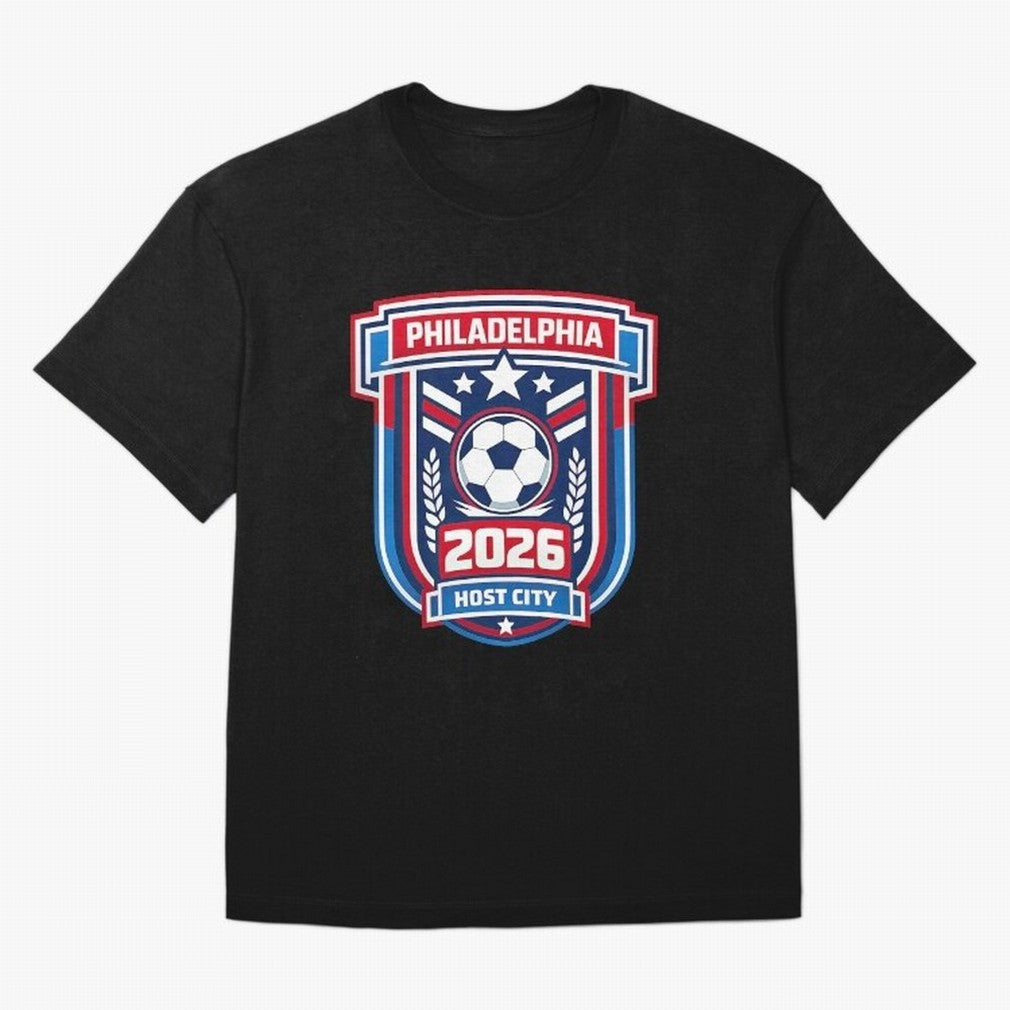 Philadelphia 2026 Soccer Host City Welcoming the World Cup Oversized T-Shirt Keep the Legacy of Global Football Passion for FIFA World Cup 2026, Capturing Haaland and Mbappe, France and Portugal, Stadium Memories, Football Loyalty, International