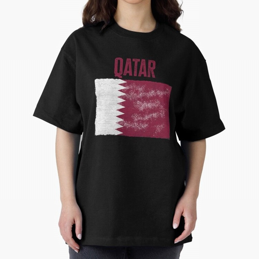 Qatar Oversized T-Shirt Bring FIFA World Cup 2026 USA Canada Mexico for Fans of CR7 and Messi and Argentina, Bringing Championship Spirit, Famous Goals, Roaring Crowds and International Football Unity; Created for Match Day Parties, Soccer Gifts,