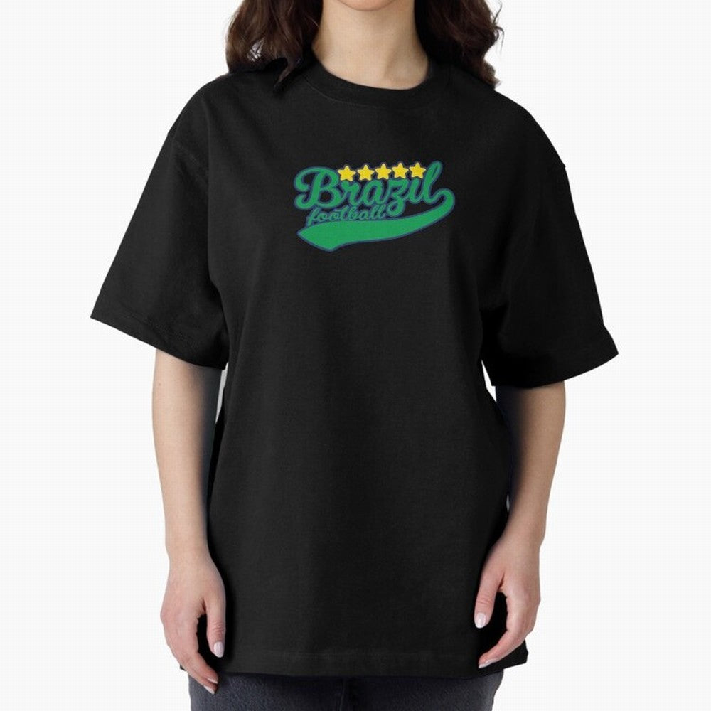 Brazil Soccer Football World Cup Vintage Oversized T-Shirt Represent Football Lovers during FIFA World Cup 2026 Group Stage Made for Mbappe and Neymar, Germany Energy, Classic Soccer Heritage, Championship Pressure, Fan Loyalty and International