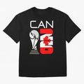 Canada 2026 Soccer World Cup Trophy Canadian Flag Design Oversized T-Shirt Share the FIFA World Cup 2026 Journey through Mbappe Highlights, Portugal Pride, Tournament Hype, Historic Matchups, Family Viewing Parties and Global Sports Pride; Ideal