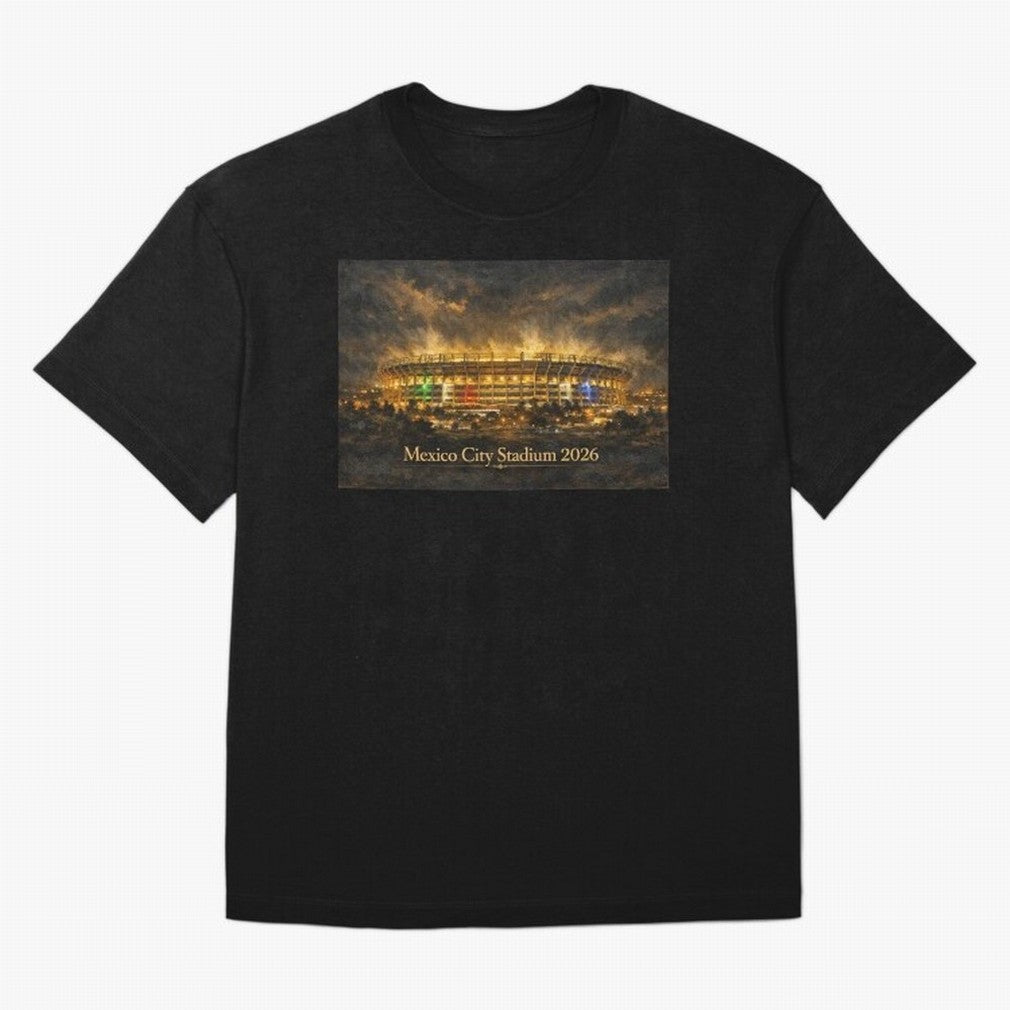 Mexico City Stadium at Night Oversized T-Shirt Join the Global Buzz around FIFA World Cup 2026 Group Stage Made for Messi, CR7 and Mbappe, Argentina and Brazil Energy, Fan Favorite Moments, National Team Passion, Big Match Drama and Soccer History;
