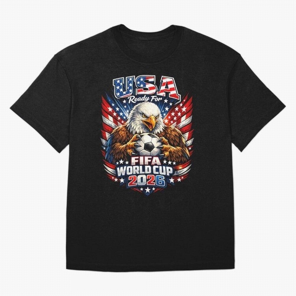 Soccer Pride Design For American Football Fans USA FIFA World Cup 2026 Oversized T-Shirt Celebrate the Biggest Stage of Global Football Passion for FIFA World Cup 2026 USA Canada Mexico, Built around CR7, Argentina and Brazil, Supporter Pride,