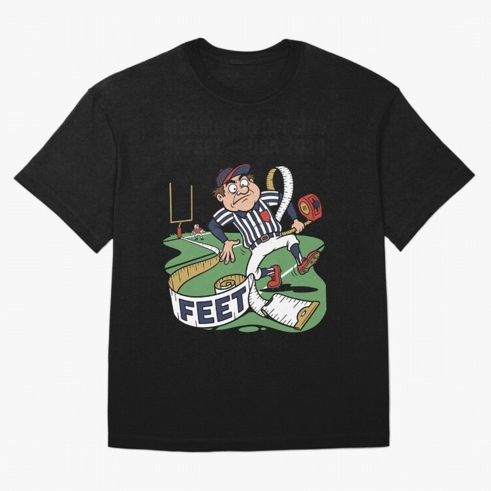 Measuring Offside in Feet ¡ª USA 2026 V2 Oversized T-Shirt Celebrate Football Heritage in FIFA World Cup 2026 Spirit, Capturing Brazil, CR7, Football Festival Excitement, Trophy Ambitions, Country Rivalries and Star Player Buzz; Perfect for