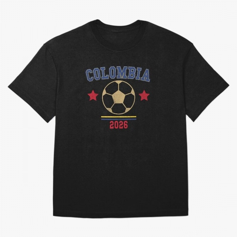 Colombia ¡ª Vintage Soccer Tee Oversized T-Shirt Celebrate Fan Favorites in Match Day Hype around FIFA World Cup 2026 Group Stage, Messi, Brazil, Portugal and Argentina, Supporter Pride, Iconic Celebrations, Legendary Names and Global Match Day