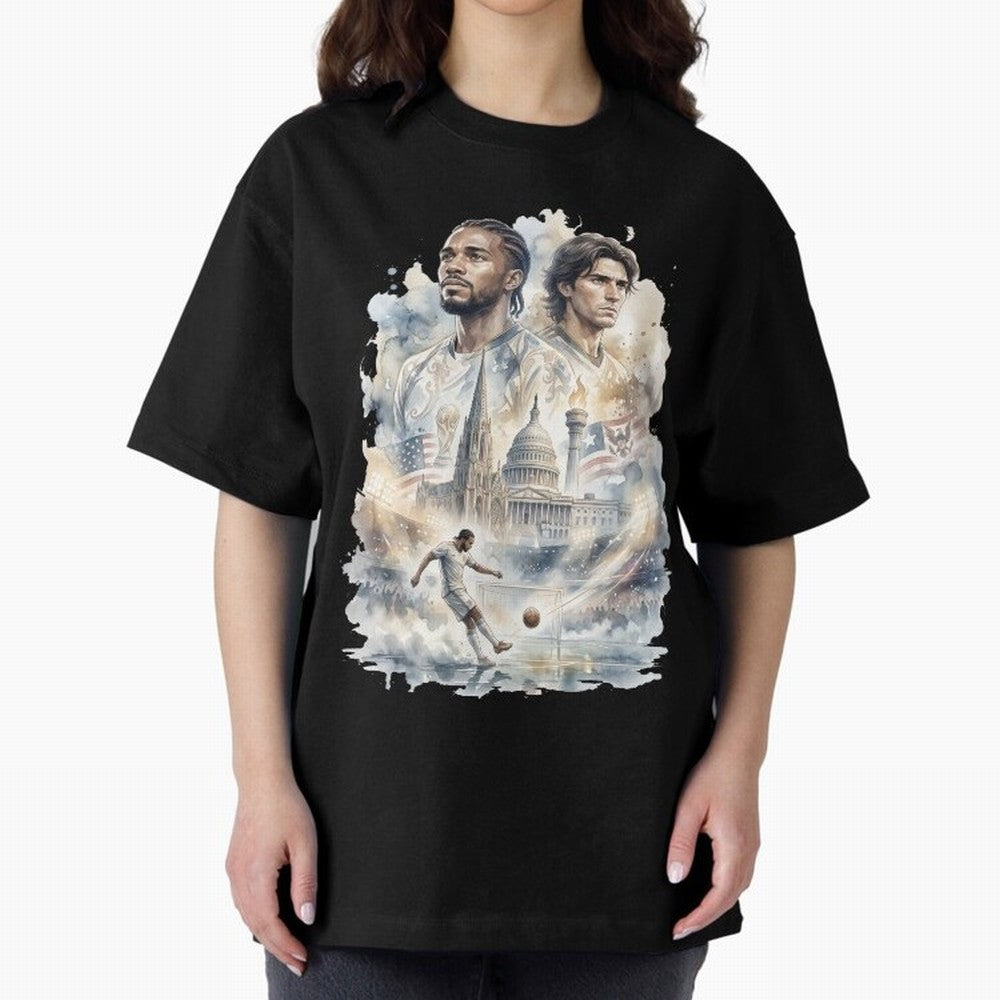 FIFA 2026 America Players Oversized T-Shirt Stand Out with Spirit from FIFA World Cup 2026 USA Canada Mexico Centered on Haaland, Brazil, Portugal and Argentina Energy, Stadium Chants, National Pride, Trophy Dreams and Unforgettable Football