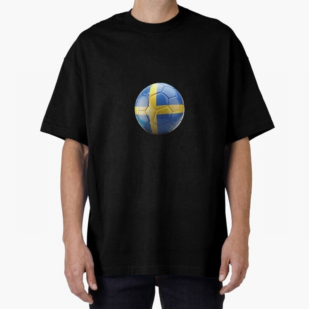 Sweden Football Oversized T-Shirt Celebrate Fan Culture around Match Day Hype around FIFA World Cup 2026 Group Stage, Neymar, Spain, Stadium Memories, Football Loyalty, International Chants and Championship Tradition; Made for Die Hard Supporters,