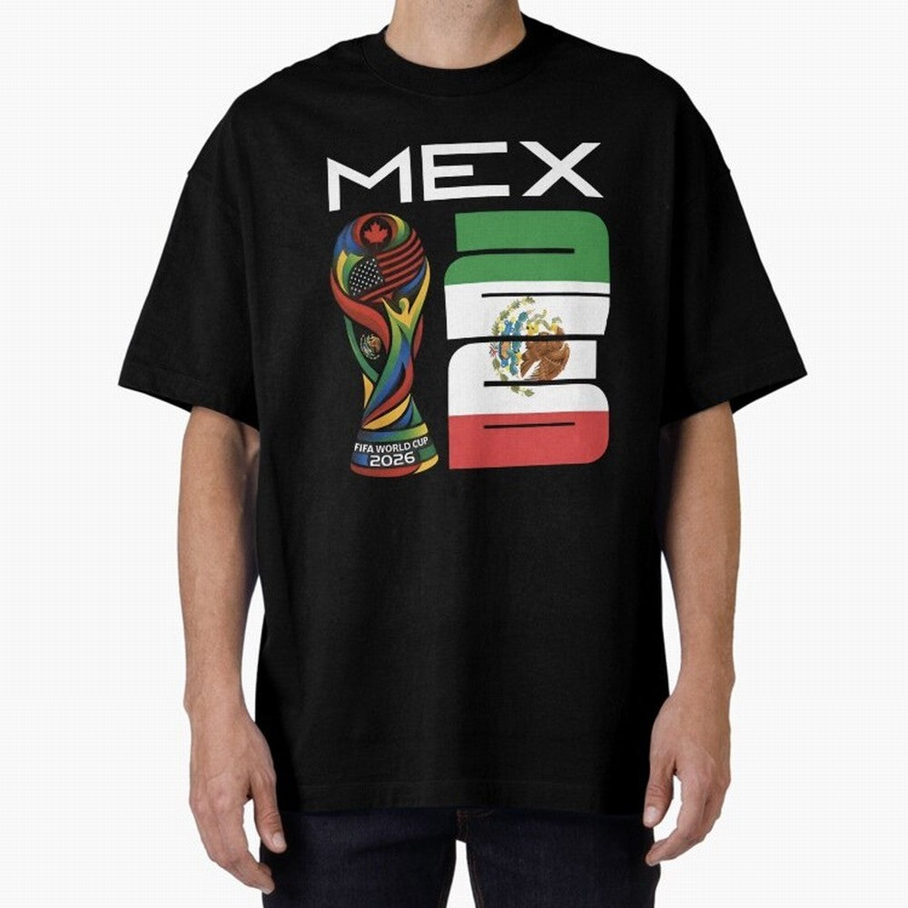 Mexico World Cup 2026 Host City Football Design Oversized T-Shirt Get Ready for the FIFA World Cup 2026 Journey through CR7 Highlights, England and Germany Pride, Tournament Hype, Historic Matchups, Family Viewing Parties and Global Sports Pride;