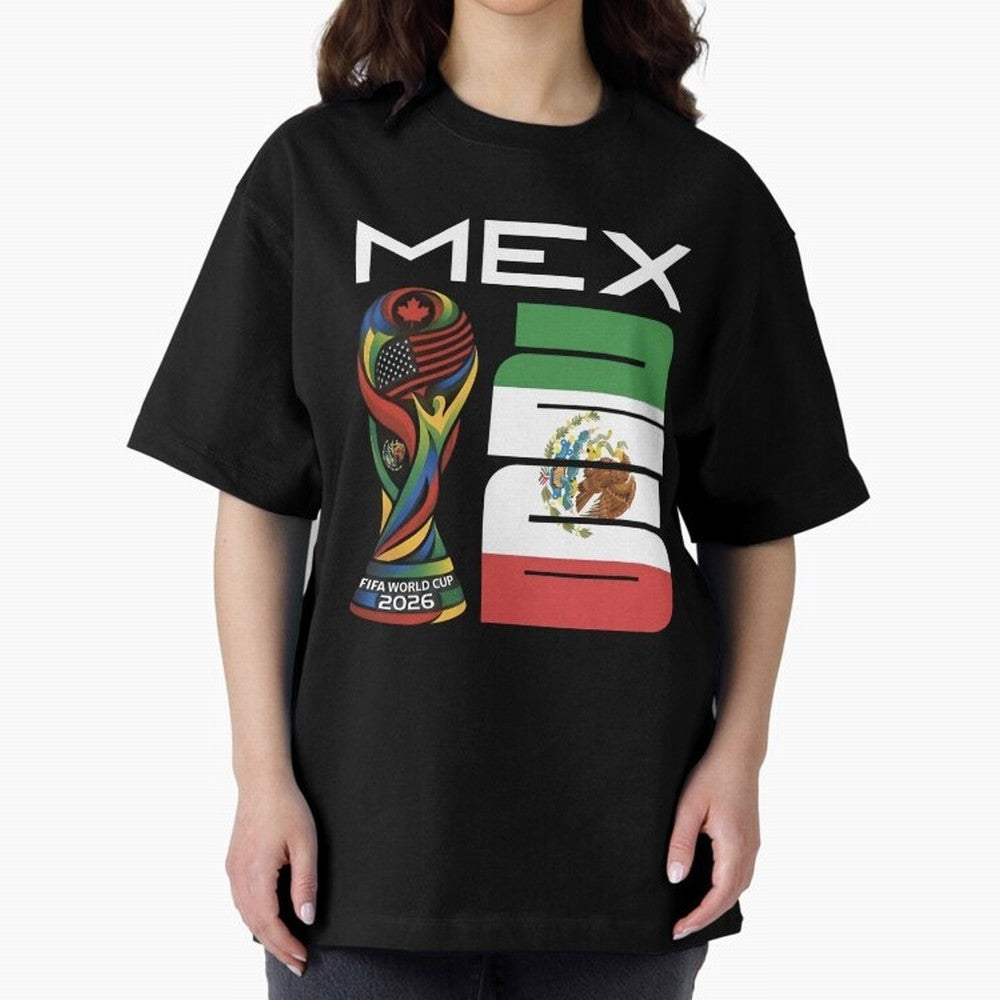 Mexico World Cup 2026 Host City Football Design Oversized T-Shirt Get Ready for the FIFA World Cup 2026 Journey through CR7 Highlights, England and Germany Pride, Tournament Hype, Historic Matchups, Family Viewing Parties and Global Sports Pride;