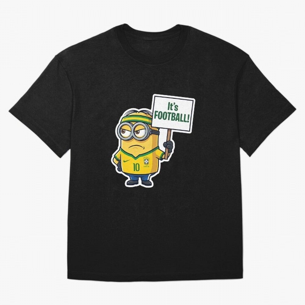 It's Football! - Funny Brazil Soccer Meme (Soccer v Football) v2 Oversized T-Shirt Follow FIFA World Cup 2026 Group Stage Featuring Cristiano Ronaldo, Haaland and CR7, Portugal, Spain and Germany Energy, Sports Nostalgia, International Competition,