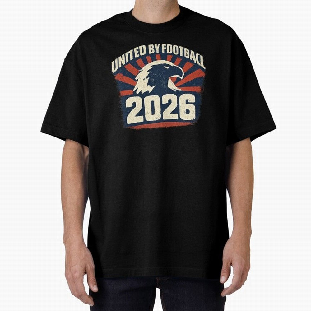 United By Football 2026 Vintage Soccer Fan USA T-Shirt Oversized T-Shirt Relive Legendary Nights from FIFA World Cup 2026 Group Stage Spirit, Filled with Netherlands, Neymar, Haaland and Cristiano Ronaldo, Match Day Excitement, Supporter Culture,