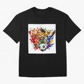 World Football Mascots ¨C Ultimate Soccer Fan Cartoon Design Oversized T-Shirt Support the FIFA World Cup 2026 USA Canada Mexico Journey through Neymar, Haaland and Cristiano Ronaldo Highlights, Portugal Pride, Football History, Final Match Energy,