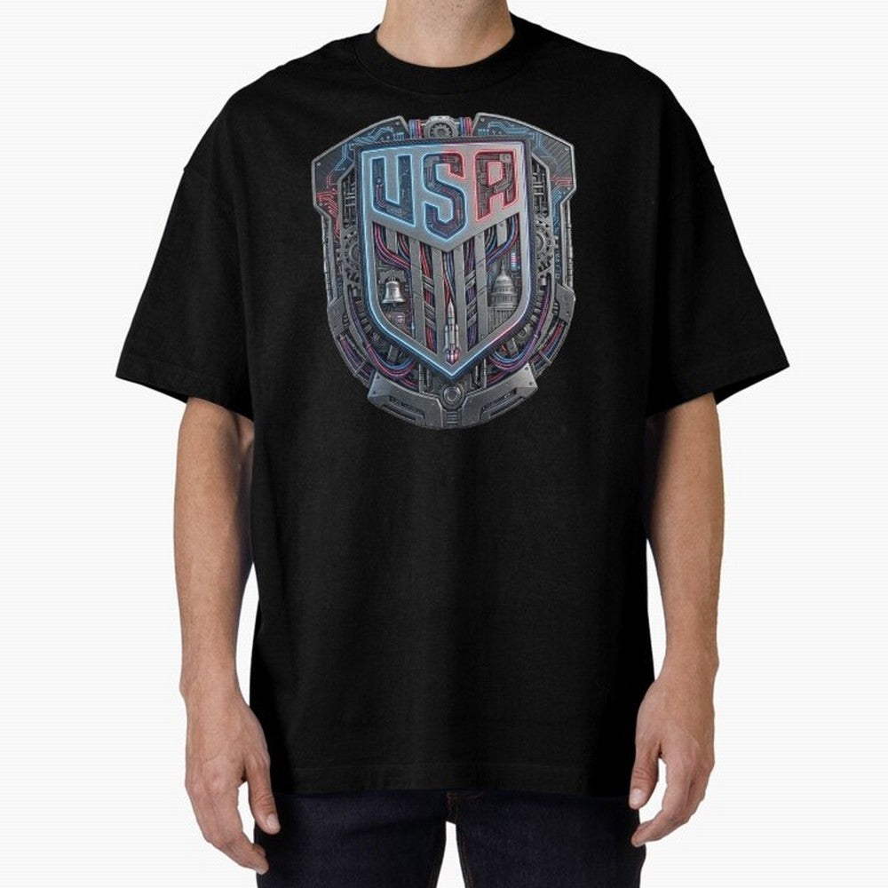 United States Great Seal - American Pride Oversized T-Shirt Show Match Day Excitement for FIFA World Cup 2026 Group Stage Spirit, Connected to Brazil, CR7, Classic Soccer Heritage, Championship Pressure, Fan Loyalty and International Pride; Built