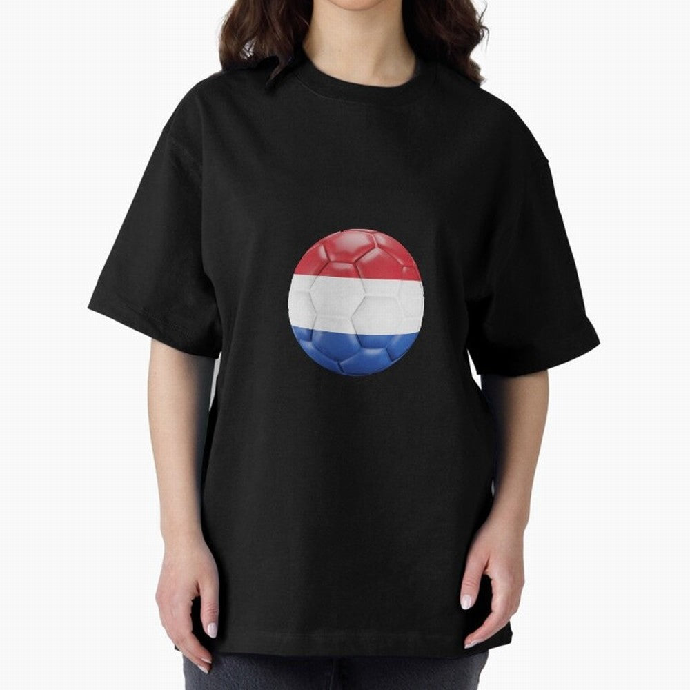Netherlands Oversized T-Shirt Upgrade Global Football Passion for FIFA World Cup 2026 USA Canada Mexico, Highlighting Cristiano Ronaldo, Haaland and CR7, Argentina, France and Brazil, Football Festival Excitement, Trophy Ambitions, Country