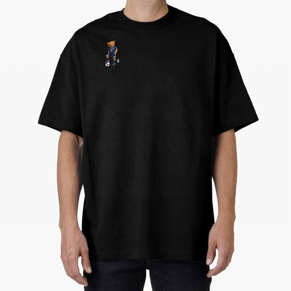 France Soccer Bear World Cup Teddy Bear Oversized T-Shirt Join the Countdown to the FIFA World Cup 2026 Journey through Haaland and Mbappe Highlights, Spain Pride, Supporter Pride, Iconic Celebrations, Legendary Names and Global Match Day Energy;