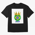 Brazil Football Champion Crown 2026 Oversized T-Shirt Show Fan Pride Across FIFA World Cup 2026 USA Canada Mexico Filled with Haaland and Mbappe, Spain Energy, Classic Soccer Heritage, Championship Pressure, Fan Loyalty and International Pride;