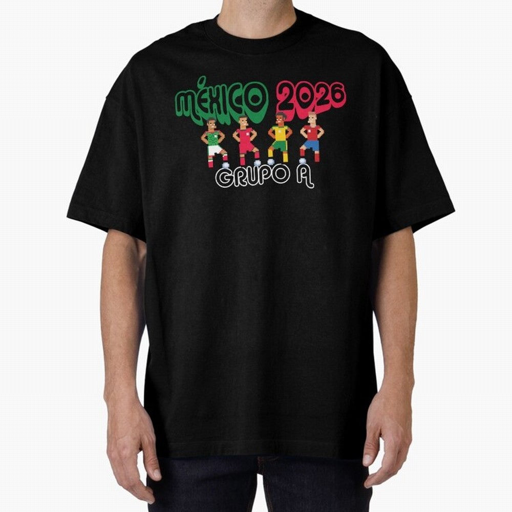 Mexico 2026 Group A Oversized T-Shirt Show Championship Spirit for FIFA World Cup 2026 Spirit, with Netherlands, Neymar, Football Passion, Legendary Performances, Festival Vibes and Supporter Community; Perfect for Fans, Collectors, Family