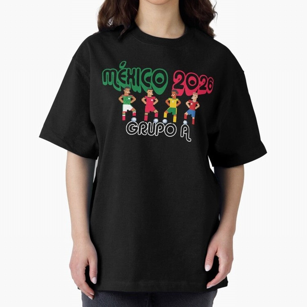 Mexico 2026 Group A Oversized T-Shirt Show Championship Spirit for FIFA World Cup 2026 Spirit, with Netherlands, Neymar, Football Passion, Legendary Performances, Festival Vibes and Supporter Community; Perfect for Fans, Collectors, Family