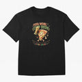 Happy Pizza Character Holding World Cup 2026 Trophy Oversized T-Shirt Discover FIFA World Cup 2026 USA Canada Mexico Inspired by CR7 and Messi, England Energy, Stadium Memories, Football Loyalty, International Chants and Championship Tradition;