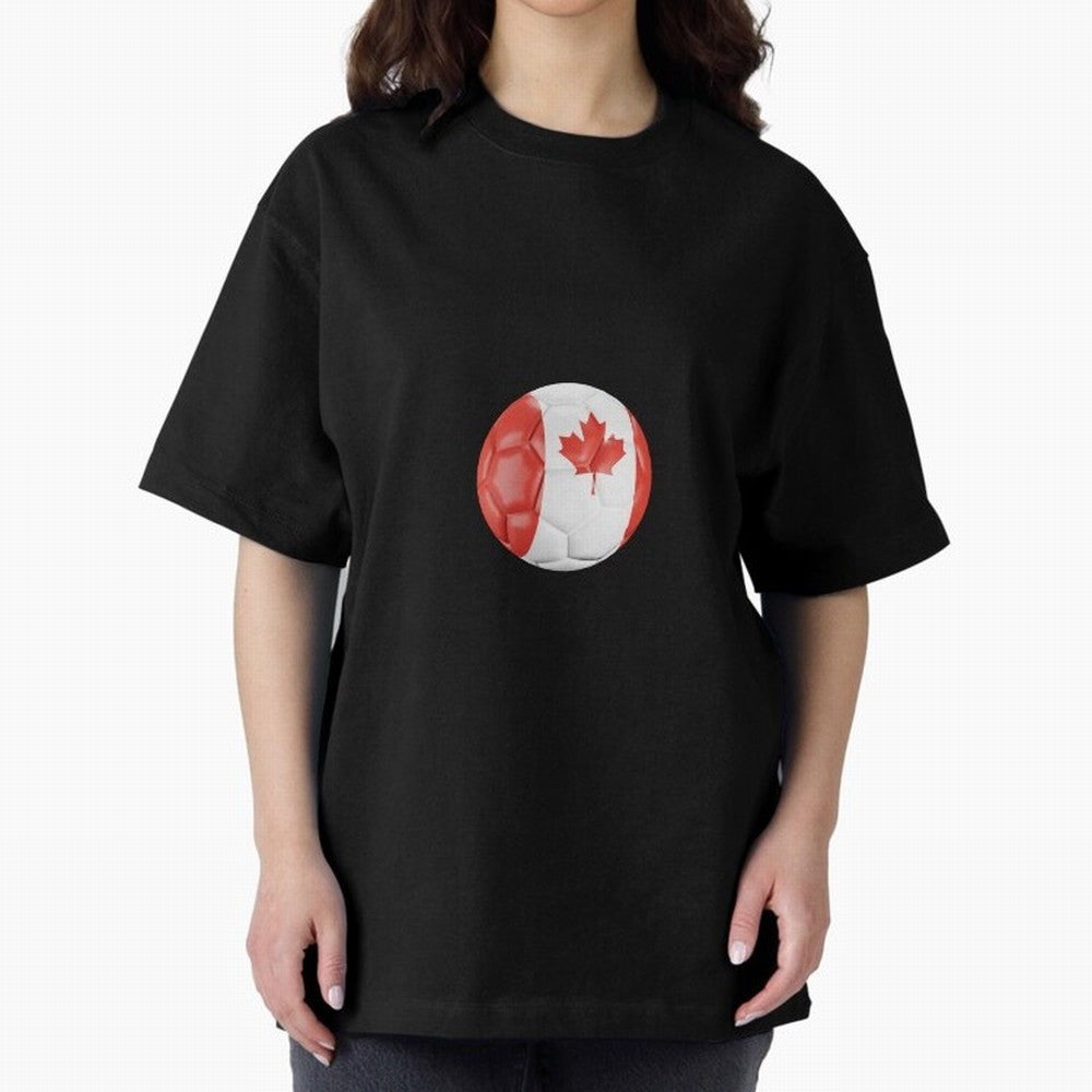 Canada Oversized T-Shirt Make Every Kick Count in the FIFA World Cup 2026 Group Stage Journey through Messi and Cristiano Ronaldo Highlights, Portugal, Spain and Germany Pride, Football Passion, Legendary Performances, Festival Vibes and Supporter