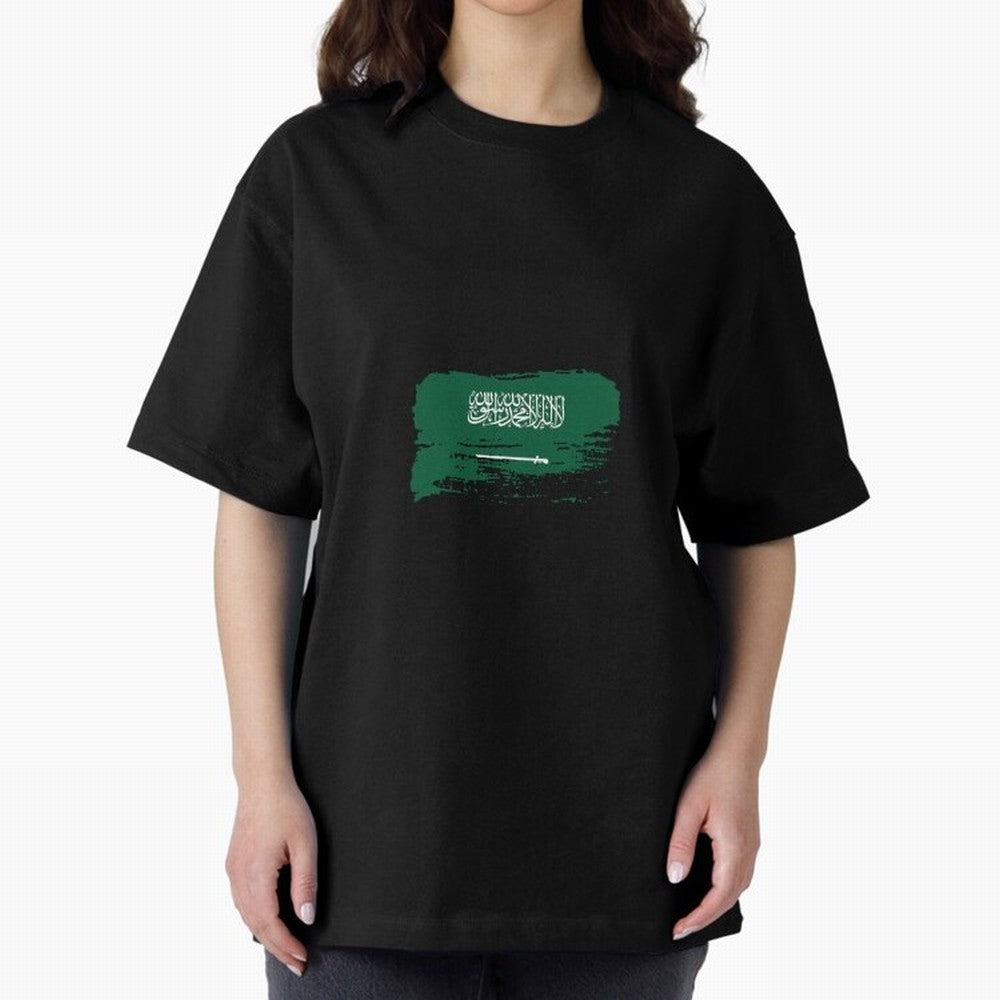 Saudi Arabia Oversized T-Shirt Follow Every Goal of FIFA World Cup 2026 Group Stage for Fans of Haaland and Argentina, France and Brazil, Bringing Champion Mindset, Group Stage Buzz, Knockout Tension and Passionate Fan Culture; Great for Supporters
